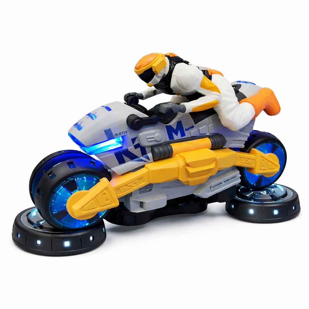 Moto acrobática a pila