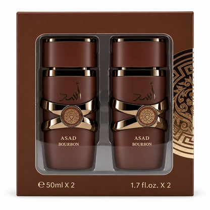 Kit de perfume Lattafa Asad Bourbon 50mlx2