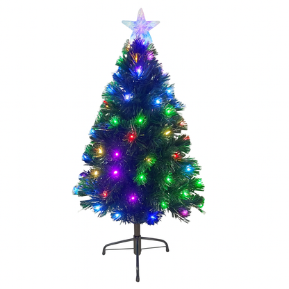 Árbol de navidad luces fibra óptica con estrella