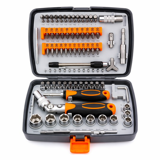 Kit destornillador con trinquete 68 en 1