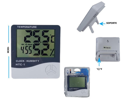 Reloj medidor de temperatura y humedad