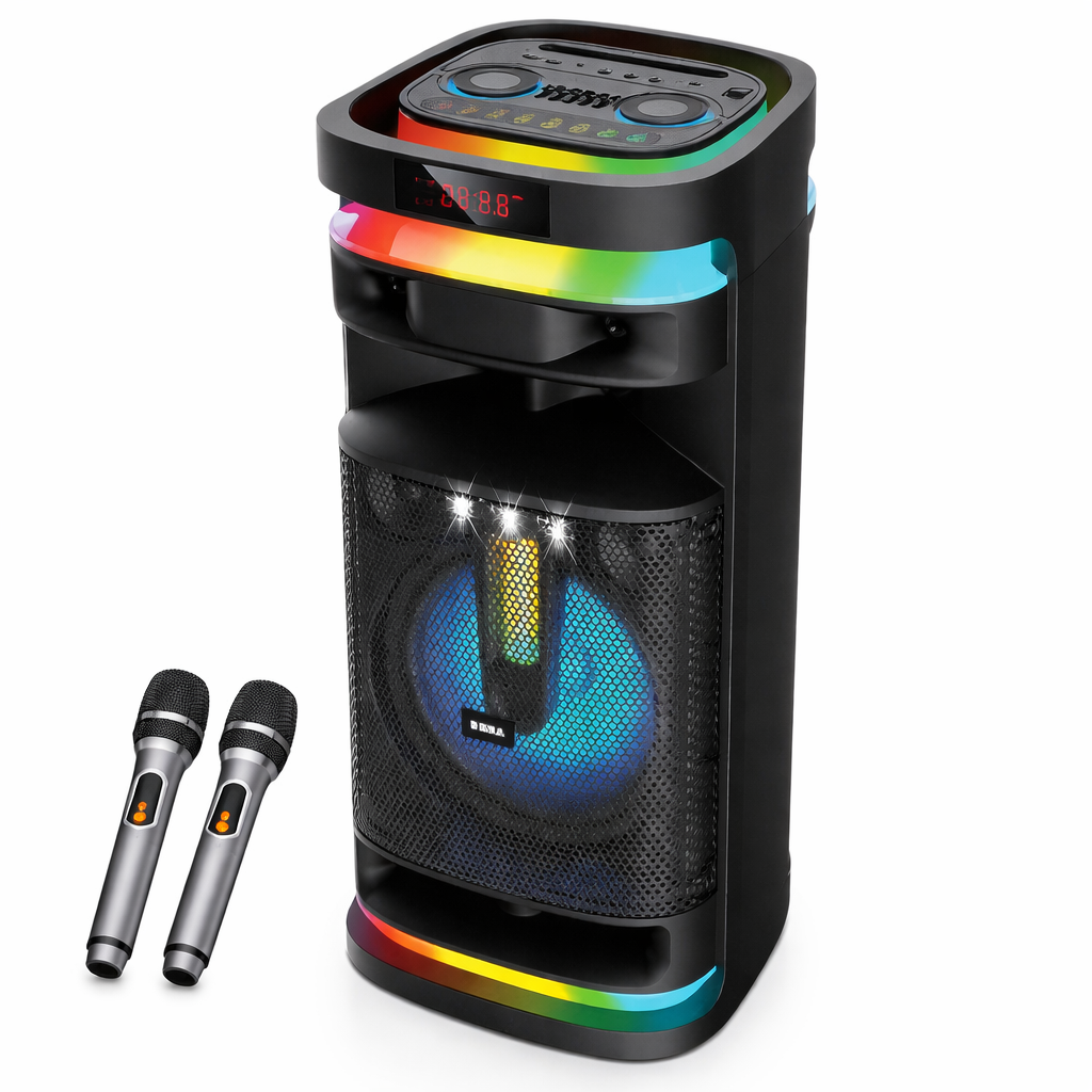 Parlante 8 PLG BT/USB/TF/RGB micrófono