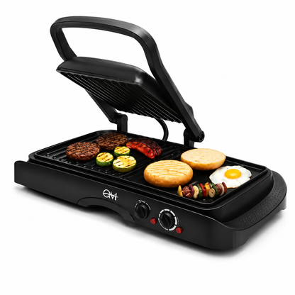 Grill y parrilla eléctrica 2 en 1