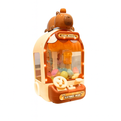 Maquina Garra atrapa Labubu y Capybara