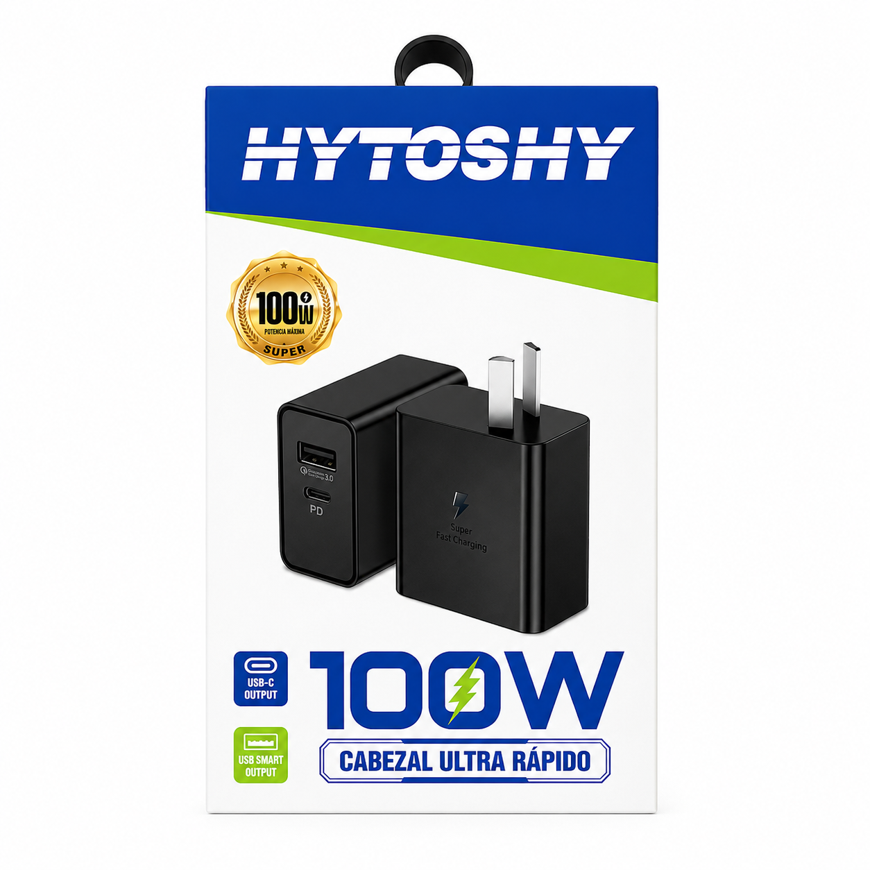 Adaptador 100W hytoshy ultra rapido