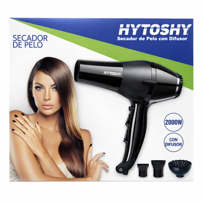 Secador profesional con difusor HYTOSHY 2000w real