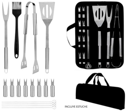 Set parrillero 16PCS acero inoxidable