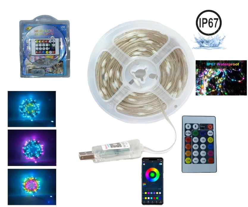 Tira led usb bluetooh IP67 waterproof 10m +app