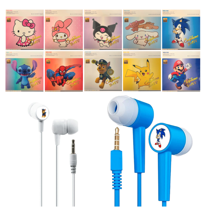 Auriculares in ear con personajes