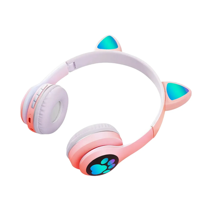 Auriculares vincha gatito con huella