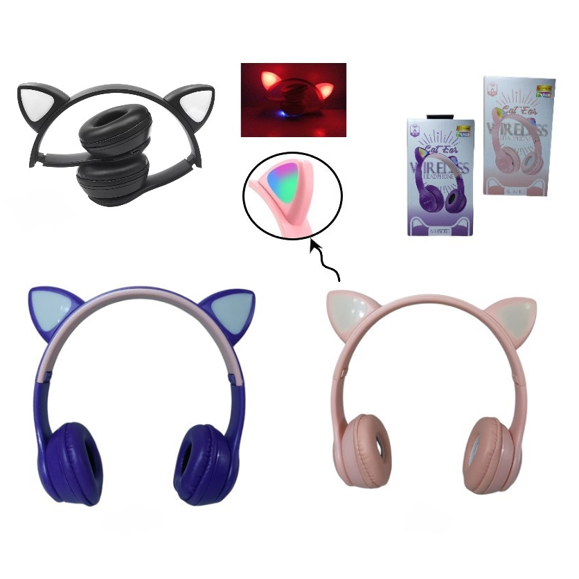Auriculares vincha gatito AU-12004