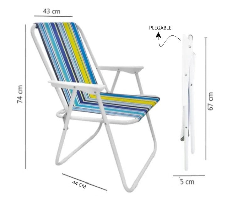 Silla reposera plegable