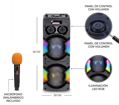 Parlante Karaoke BT 6.5 x2