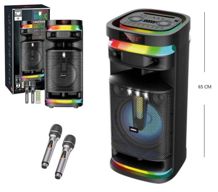 Parlante 8 PLG BT/USB/TF/RGB micrófono