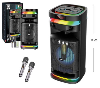 Parlante 8 PLG BT/USB/TF/RGB micrófono