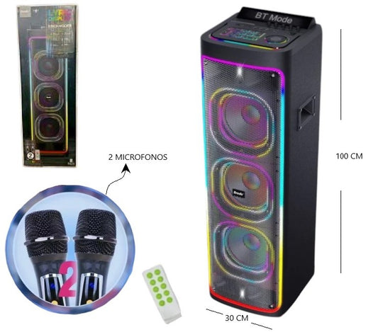 Parlante torre con micrófono 8