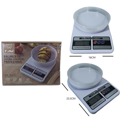 Balanza de cocina con bowl 10 kg