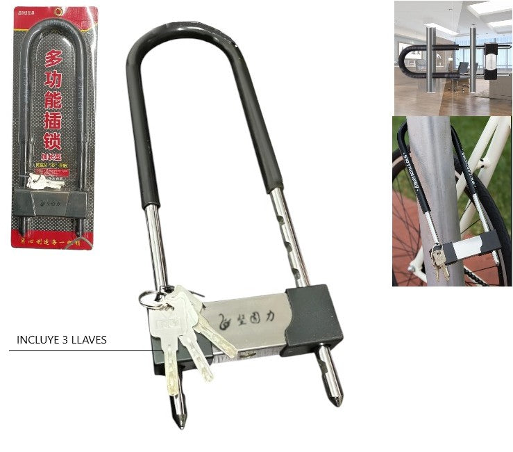 Linga U candado con tres llaves OFERTA