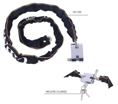 Linga cadena para moto con candado