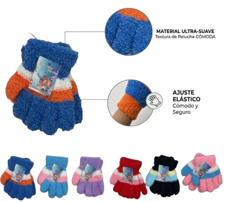 Guante polar para niños surtidos x12