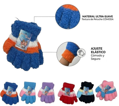Guante polar para niños surtidos x12