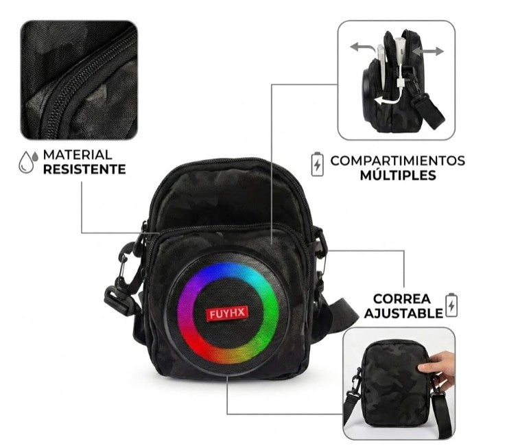 Mochila con correa ajustable