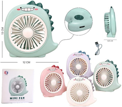 Mini ventilador dinosaurio