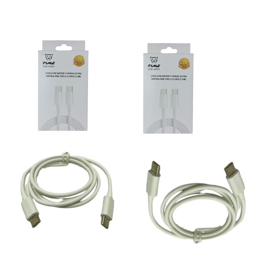 Cable Time USB tipo C a tipo C 1 mts