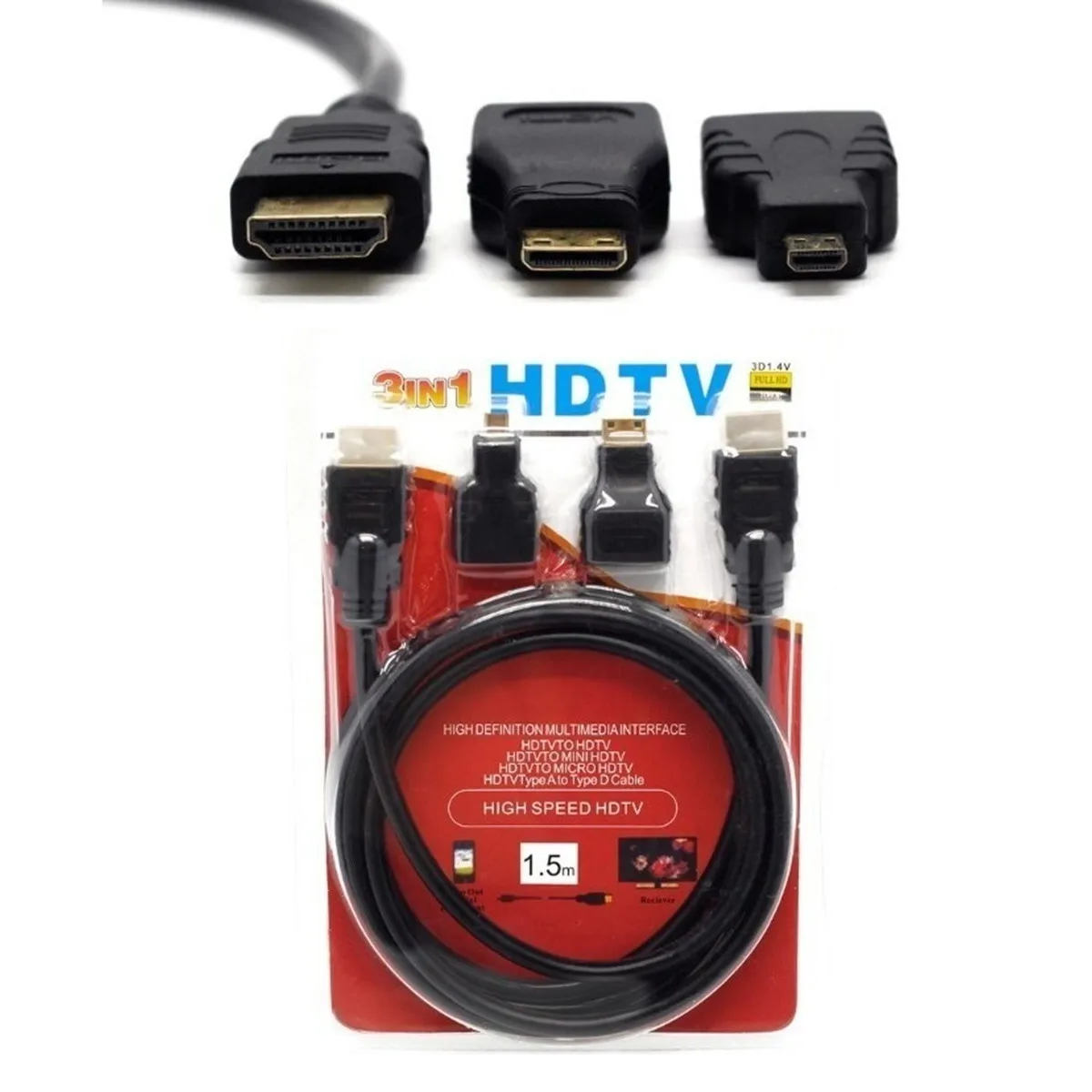Cable HDMI 3 en 1