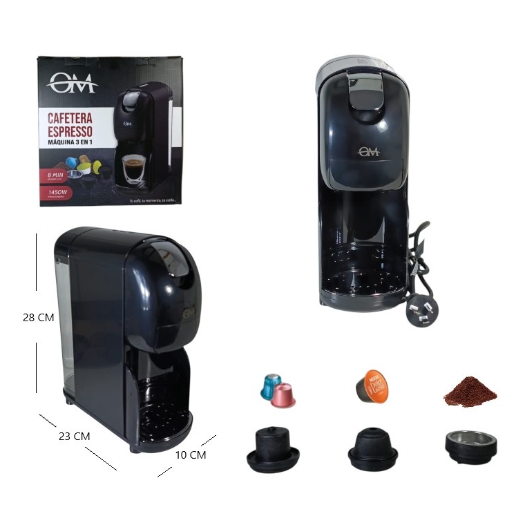 Cafetera espresso 3 en 1 OM 1450w