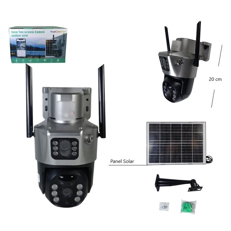 Cámara Wi-Fi Smart IP66 con panel solar