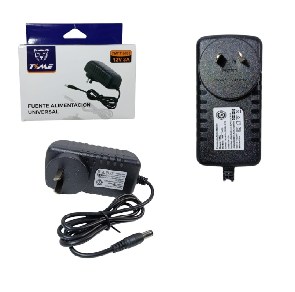 Fuente de alimentación universal 12v 3a
