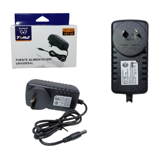 Fuente de alimentación universal 12v 3a