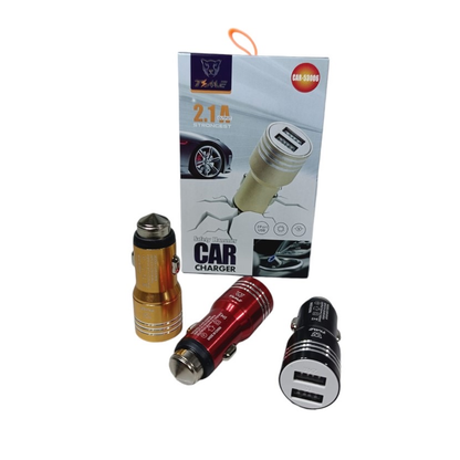 Cargador para auto 2A con 2 USB