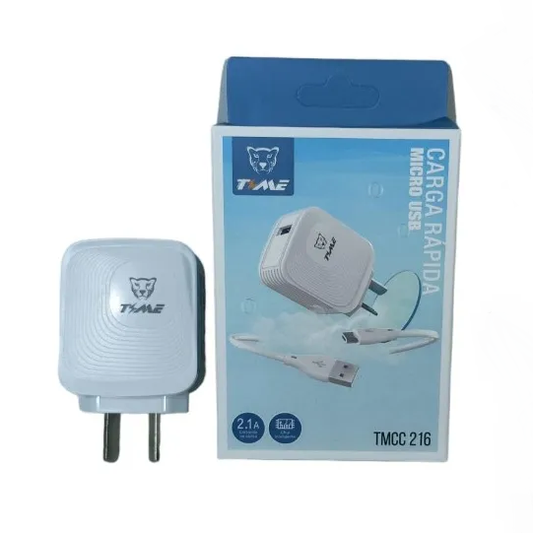 Cargador Time micro USB de 2.1A con cable