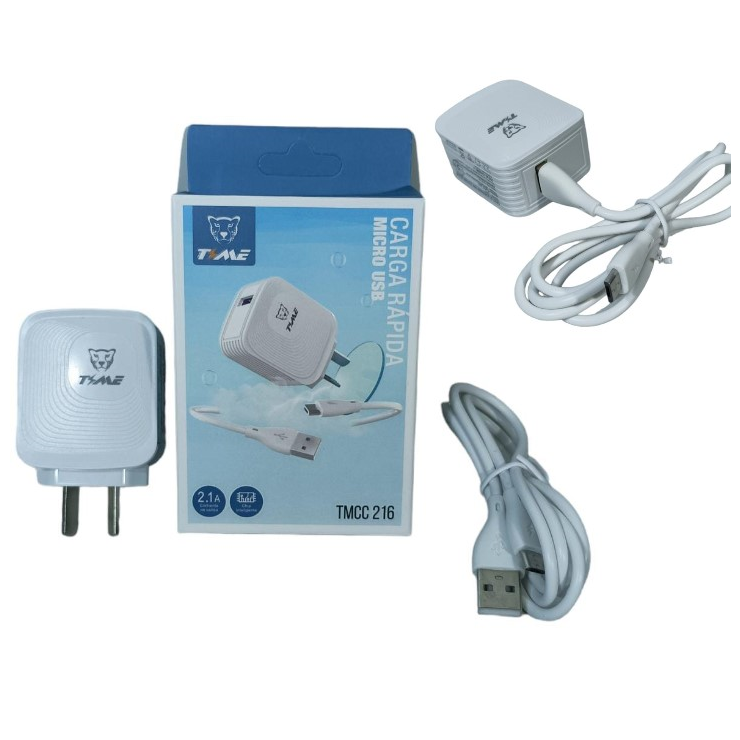 Cargador Time micro USB de 2.1A con cable