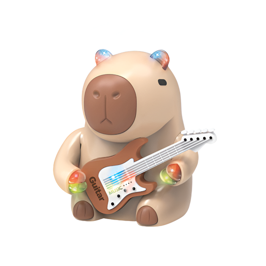 Juguete capibara con guitarra