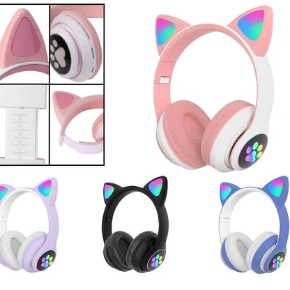 Vincha gatito huella  aux bt colores