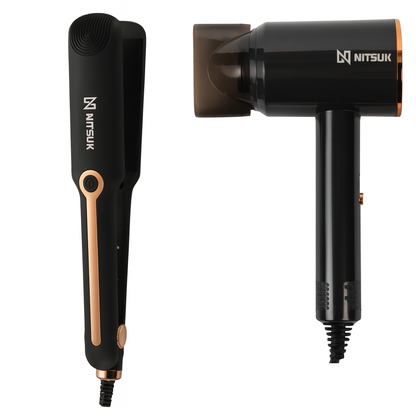 Set secador 2400W + plancha de pelo 45W NITSUK