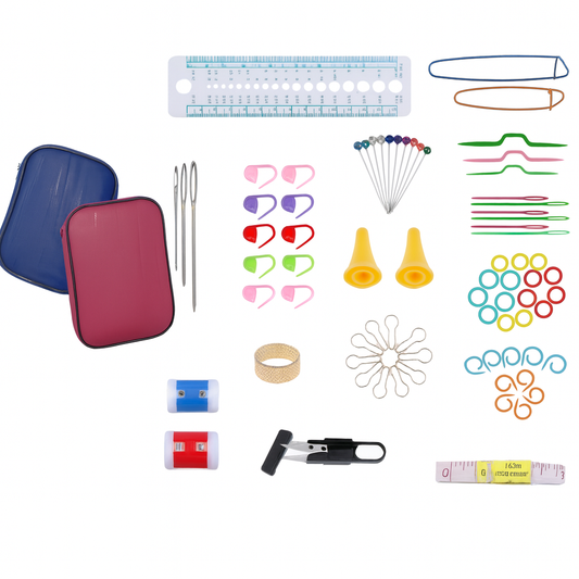 Estuche de crochet con 100 piezas