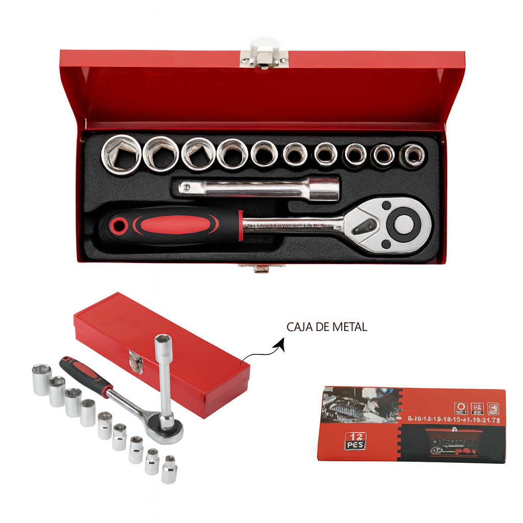 Set de llave en caja tubo 12pcs