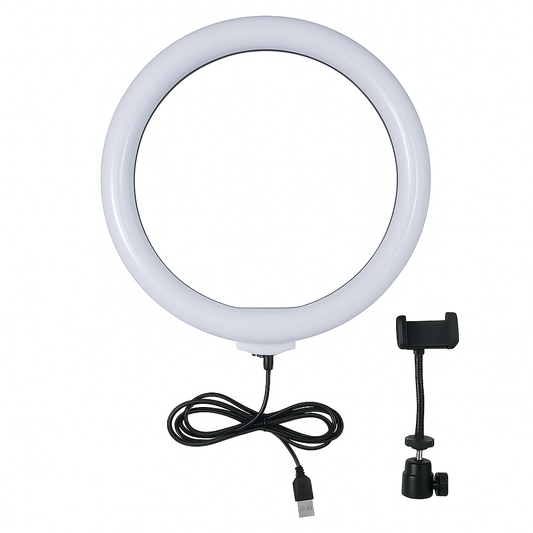 Aro de luz LED blanco 12"