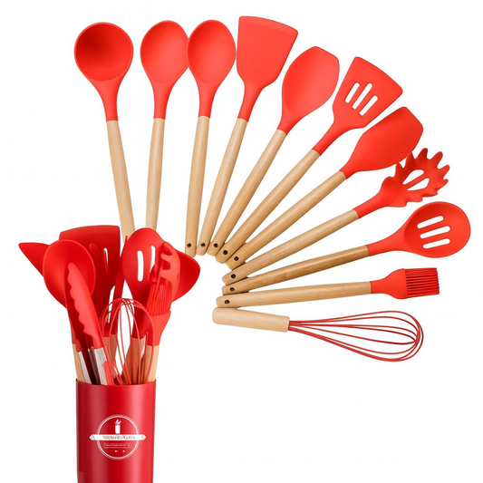Set de utensilios de cocina de silicona