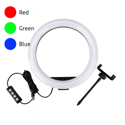 Aro de luz LED RGB 12"