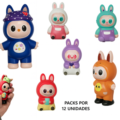 Labubu squishy antiestres pack x12