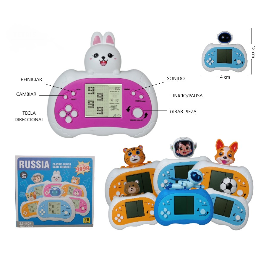 Consola de juegos clásicos Tetris