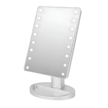 Espejo con luz LED a pila y USB