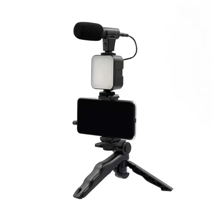 Estabilizador trípode para celular con luz y micrófono