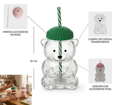 Vaso de vidrio osito