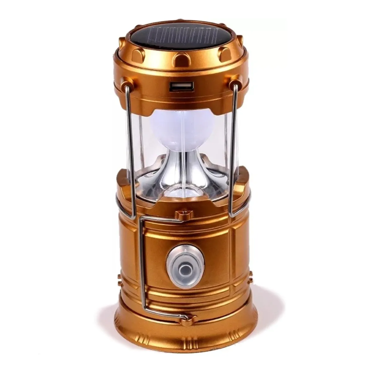 Linterna farol solar 2 en 1 recargable